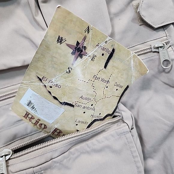 RIO BRAVO Tan Cotton Fly Fishing Tackle Safari Vest Jacket Adult Size XL NEW - Picture 8 of 8
